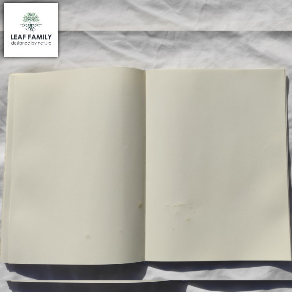 Veganes und nachhaltiges Notiz- und Tagebuch - Nachfüll-Paperback für Hülle aus Teakblatt-Blatt