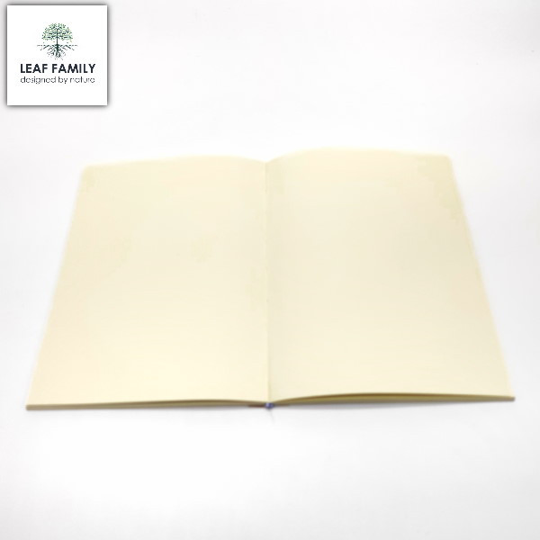 Veganes und nachhaltiges Notiz- und Tagebuch - Nachfüll-Paperback für Hülle aus Teakblatt-Blatt