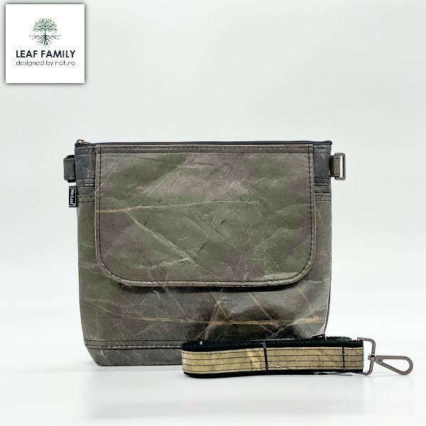 Vegane und nachhaltige Handtasche - mit Stoffträger aus Teakblättern